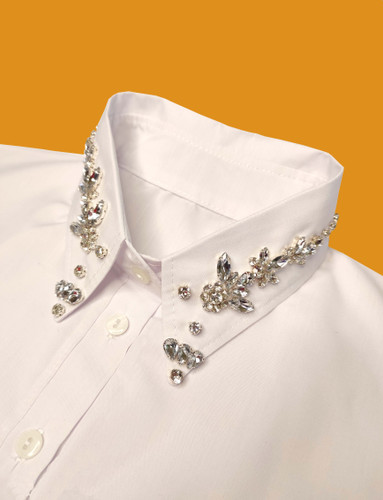 یقه حجاب سنگ دوزی شده